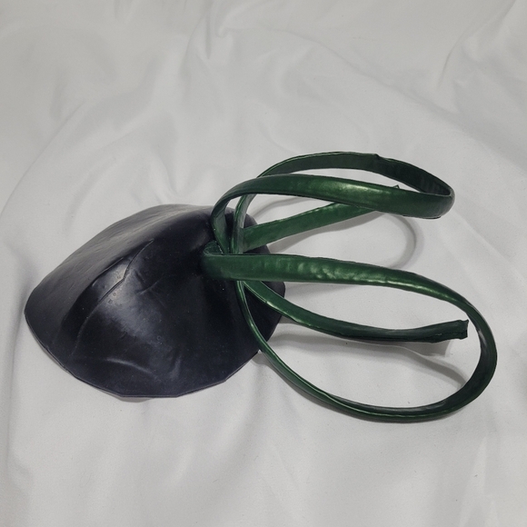 REAL LATEX by DAWNAMATRIX Long Sleeved Dress w/ Matching Fascinator - Picture 9 of 9